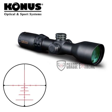 Lunette KONUS Konuspro T 30 3 12x44 Ret Grave Balistique 550 Lumineux