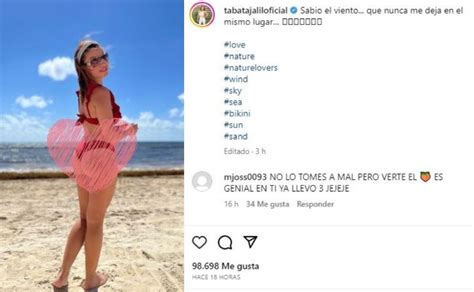 Tábata Jalil deslumbra en la playa con un bikini rojo que atrapa miradas