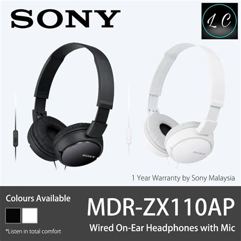 Sony Original MDR ZX110AP On Ear Headphones Premium Sound With In Line