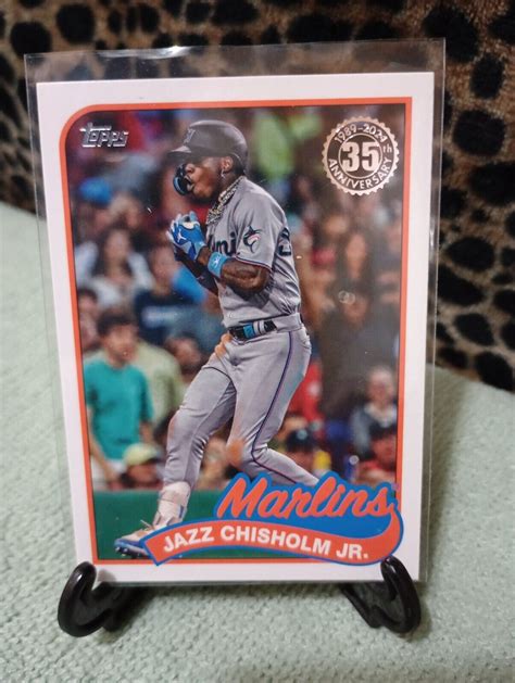 A7 2024 Topps Series 1 Jazz Chisholm Jr 1989 35th Anniversary 89B 5