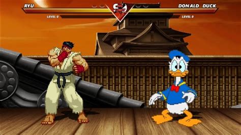 RYU Vs DONALD DUCK The Highest Level Of Exciting Fight YouTube