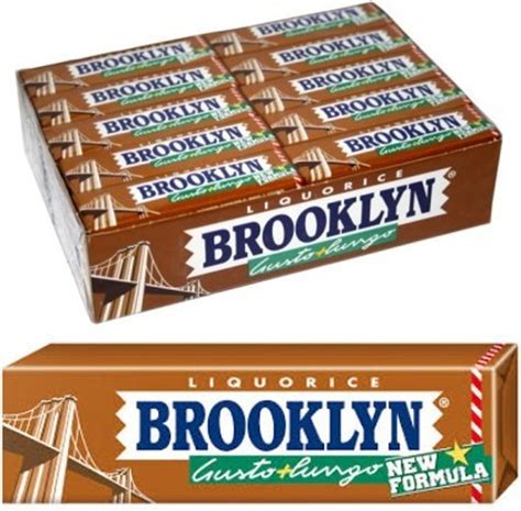 1 PACCHETTO GOMME DA MASTICARE BROOKLYN LIQUIRIZIA LIQUORICE CHEWING