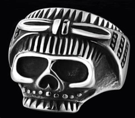 Biker Chick Skull Biker Ring - Stainless Steel - Biker Jewelry - Biker