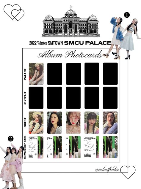 𝓋𝒻 on Twitter red velvet OT5 SMCU PALACE photocard templates updated