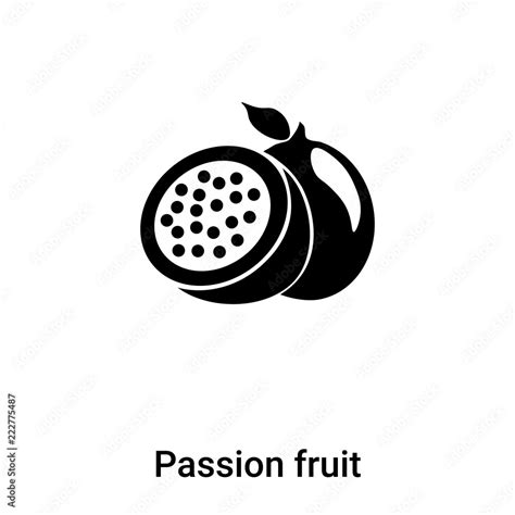 Passion Fruit Icon Vector Isolated On White Background Logo Concept Of