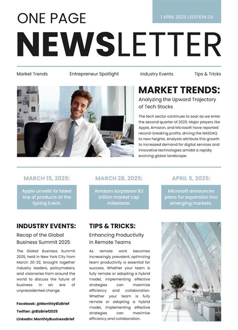Best 13 One Page Newsletter Free Google Docs Template – Artofit