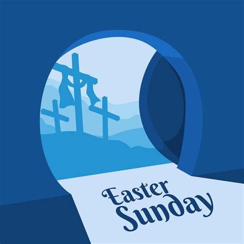 Premium Vector Vector Easter Sunday Post Template