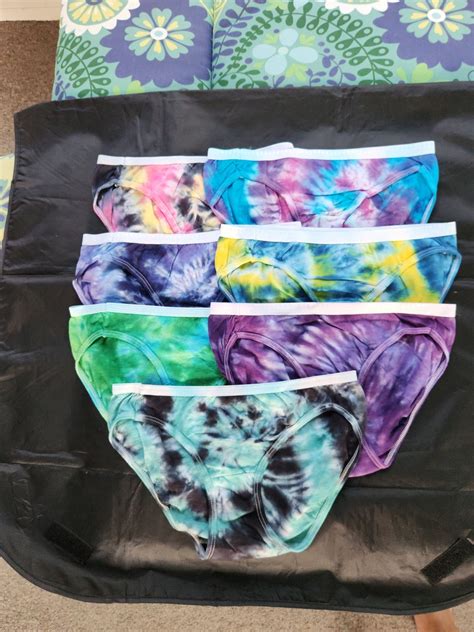 Ropa interior de bikini Hanes teñida con corbata para mujer talla pequeña Etsy España