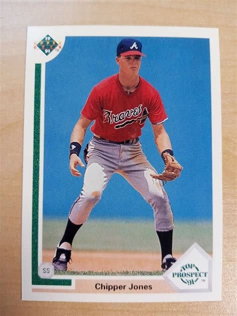 Chipper Jones Baseball Card Upper Deck Rookie Card Etsy