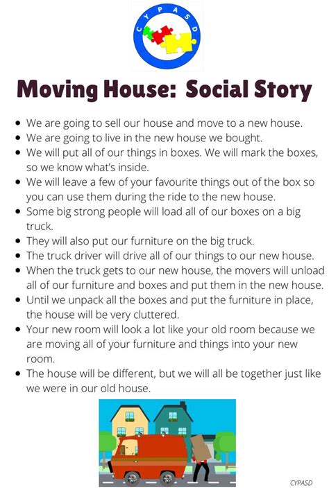 The Moving House Social Story For Kids