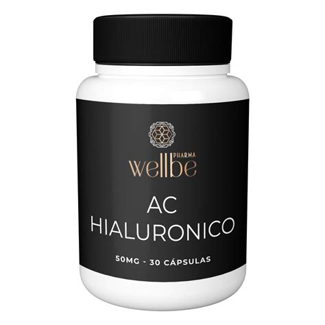 Ácido Hialurônico 50mg 30 Cápsulas Wellbe Pharma