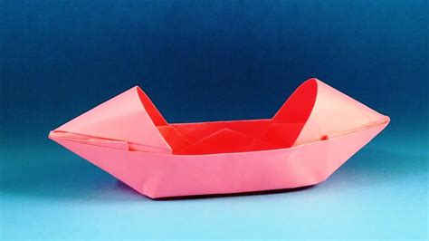 How To Make A Paper Boat That Floats Origami Boat Canoe Youtube