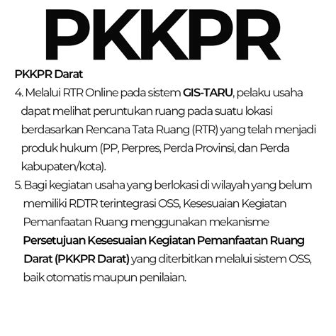 Pkkpr Persetujuan Kesesuaian Kegiatan Pemanfaatan Ruang Dinas