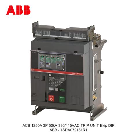 ListrikKita ACB 1250A 3P 50kA 380 415VAC TRIP UNIT Ekip DIP ABB