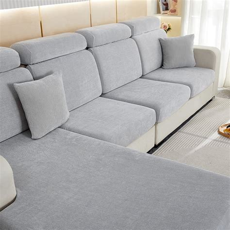 Acmdl Thicken Fabric Seat Cushion Cover Elastic Jacquard Sofa Cover For