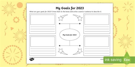 My Goals For 2023 Activity Sheet Professor Feito Twinkl