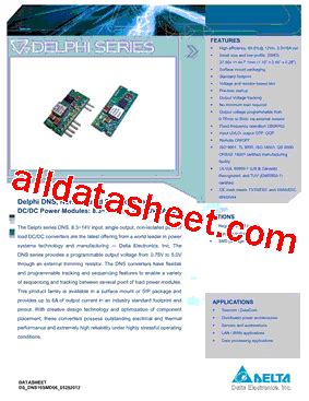 Dns Datasheet Pdf Delta Electronics Inc