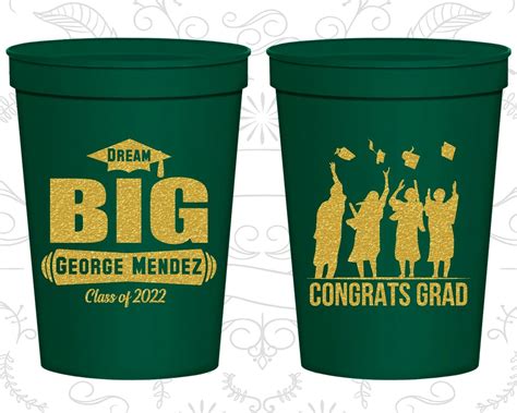 Graduation Plastic Stadium Cups Personalized Party Favors 130039