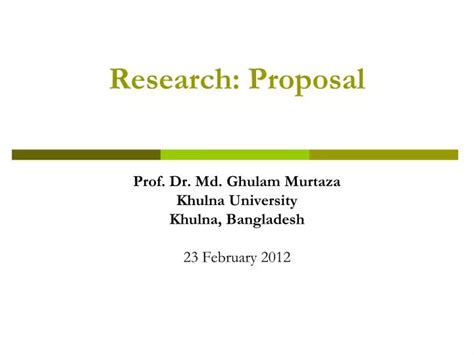 Research Proposal PowerPoint Template