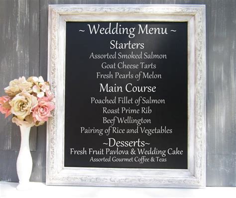 DECORATIVE CHALKBOARD For Sale Framed Menu Board 30"x26" Rustic Wedding Signs Sign Garden ...