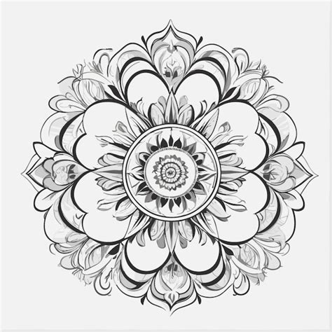 Premium Vector Mandala Cartoon Vector On White Background