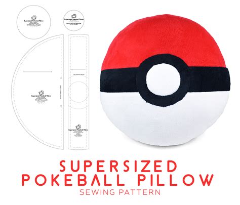 Supersized Pokeball Pillow Sewing Pattern By Sewdesune On Deviantart