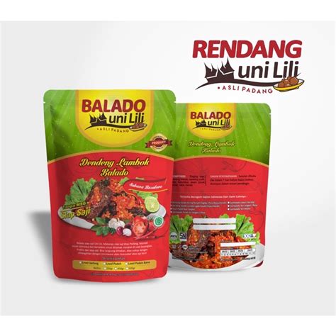 Jual Dendeng Lambok Balado Merah Hijau Gr Khas Minang By Rendang