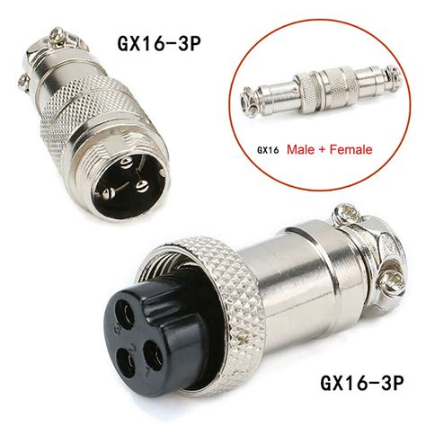 Gx Pin Pin Aviation Plug Male Female Metal Connector Plug