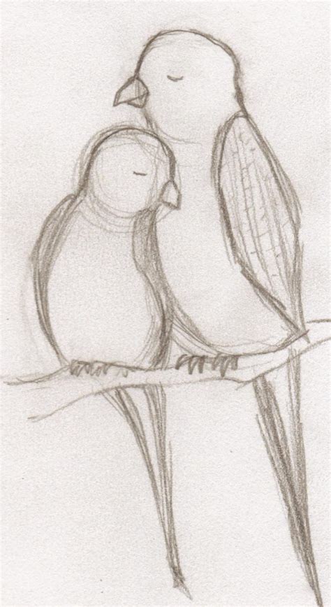 Love Birds Sketch Images at PaintingValley.com | Explore collection of ...