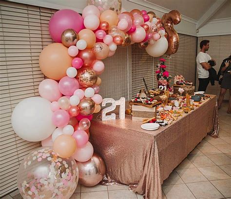 St Birthday Dessert Table And Balloon Backdrop By Stylish Soirees