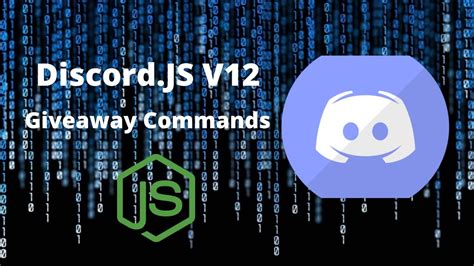 Discord JS V12 Discord Giveaway Commands Create Reroll Edit