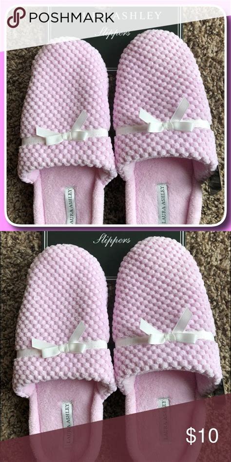 Nwt Ohhhh Soooo Comfey Pink Laura Ashley Slippers Laura Ashley Shoes