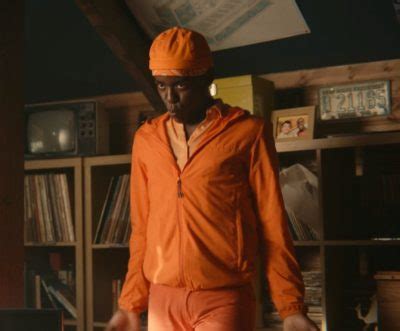 Sex Education S04 2023 Eric Effiong Orange Hooded Jacket