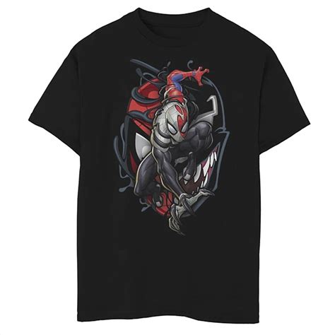 Boys 8 20 Marvel Spider Man Venom Big Face Mashup Graphic Tee