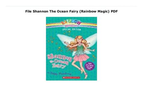 File Shannon The Ocean Fairy Rainbow Magic Pdf