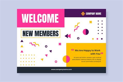 Free Vector | Flat design welcome card template