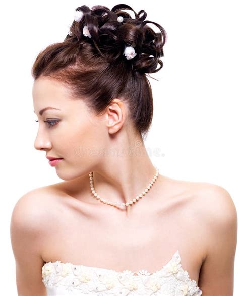 Noiva Bonita Penteado Do Casamento Imagem De Stock Imagem De