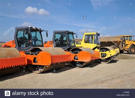 steamroller roller building machine road roller truck lorry Stock Photo: 142475713 - Alamy