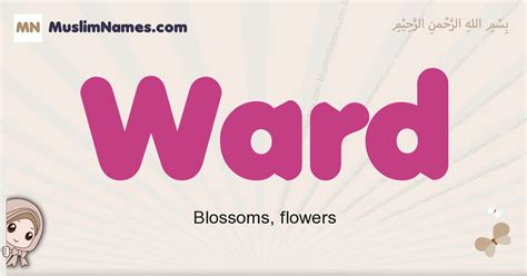 Ward - Meaning of the Muslim baby name Ward