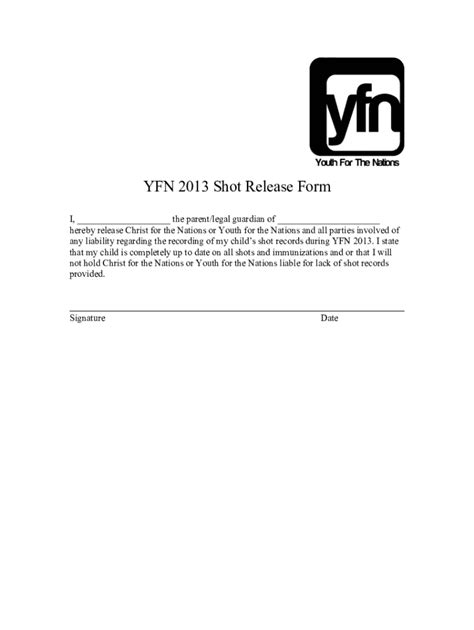 Fillable Online WHAT IS YFN Youth For The Nations Fax Email Print