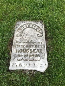 Nancy Electa Rousseau 1852 1873 Memorial Find A Grave