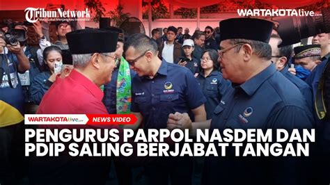 Sambangi KPU DKI Jakarta Pengurus Parpol NasDem Dan PDIP Saling