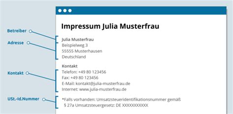 Impressum Erstellen 2024 Was Muss Rein