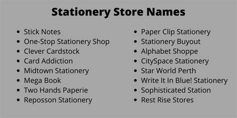 502 Catchy Stationery Store Names Ideas And Suggestions