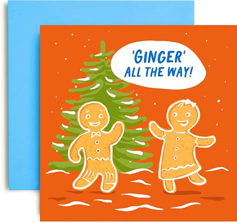 Huxters Ginger All The Way Funny Christmas Card 14 8cm X