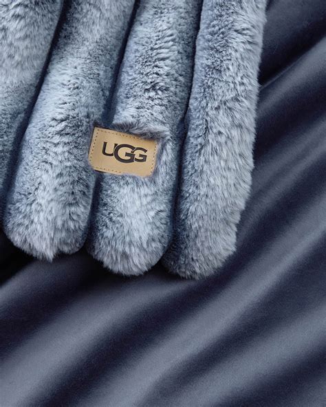 Ugg Channel Quilt Faux Fur Throw Blanket Neiman Marcus