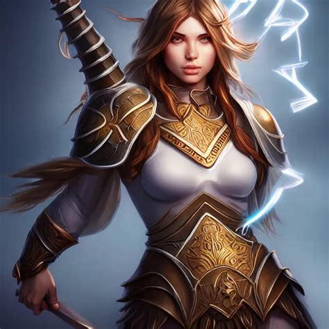 Beautiful Cleric Warrior With Light Powers Highly Stable Diffusion