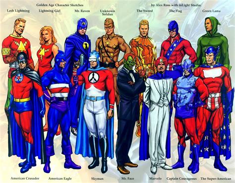 Alex Rosss Designs For The Public Domain Heroes Comic Book