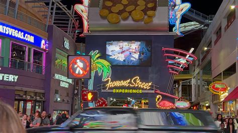 Lively Friday Night Walking Fremont Street Las Vegas YouTube