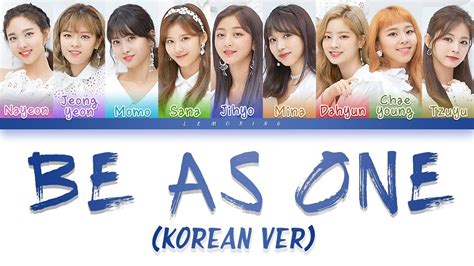 Concert Ver Twice 트와이스 Be As One Korean Ver Color Coded